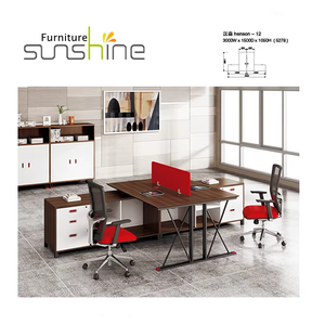 Sunshine Hansen: Design Moderno di Tavoli <span class=keywords><strong>da</strong></span> Ufficio, Arredamento Modulare per Postazioni di Lavoro per <span class=keywords><strong>4</strong></span> Persone, Pannelli Rivestiti in Melammina - Product Image 1