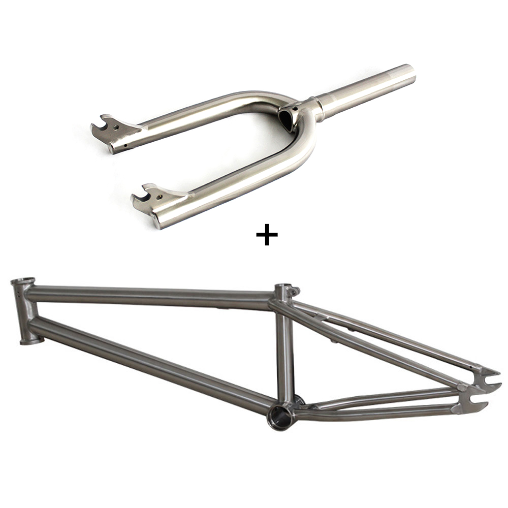 Bmx-チタンフレームセット,自転車アクセサリー,フォーク,20インチ,6