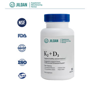 Capsule di Vitamina <span class=keywords><strong>D3</strong></span> e <span class=keywords><strong>K2</strong></span> MK7 (99%) Genegrow OEM - Integratori Nutrizionali per la Salute di Ossa e Sangue - Product Image 2