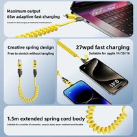 Cable de Datos en Oferta, 65W+27W, Telescópico, 4 en 1, para Teléfono Móvil y Tableta, Cable de Carga y Transferencia de Datos