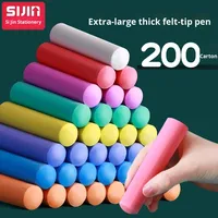 Besar Jumbo warna-warni menebal tanpa debu trotoar Bold menandai papan tulis kapur untuk pertukangan konstruksi gambar mengajar