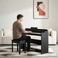 Clavier de piano numérique USB mini Pop Piano 88 touches à marteaux, 3 pédales, 800 sons, Multi-MIDI, 35 kg, compatible Smartphones