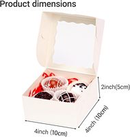 RomanticBaking 40 boîtes de pâtisserie non imprimées de 4x4x2 pouces pour mini-gâteaux, rouleaux à la cannelle, truffes au chocolat, fabriquées aux États-Unis - Fête/Mariage