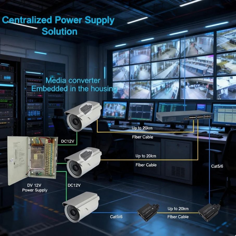Micro Type Gigabit Ethernet Media Converter for 10/100/1000Base-TX to 100/1000Base-FX Fiber Optic Conversion