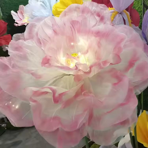 Décoration intérieure fleur centre commercial affichage 3 <span class=keywords><strong>M</strong></span> <span class=keywords><strong>fleurs</strong></span> artificielles blanc/rose papier Organza <span class=keywords><strong>fleurs</strong></span> géantes pour la décoration de mariage - Product Image 6