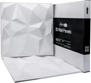 גבוהה-קצה לבן או שחור התאמה אישית 500 צבע * 500 מ "מ 3D pvc קיר לוח קיר לוח