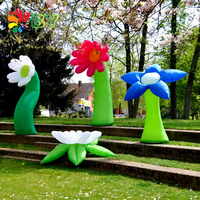 Décoration de fleurs géantes gonflables Éclairage de fleurs gonflables pour la décoration de scènes et d'événements