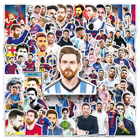 101 buah kualitas tinggi kartun sepak bola bintang stiker Die Cut PVC cetakan kartun Messi stiker