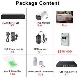 Telecamera impermeabile 24CH esterna IP66 con controllo delle APP di rilevamento del movimento per la visione notturna a colori NVR 4K 8MP - Product Image 6