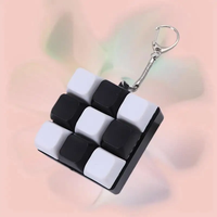 Porte-clés en forme de touches de clavier, 9 touches, jouets de décompression pour clavier, jouets de clavier DIY pour adultes, cadeaux pour soulager le stress