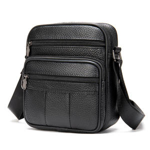 Bolsos cruzados de cuero genuino para hombre, bolsos de hombro de alta calidad, bolso de mensajero de moda para hombre de negocios, bolsos de cuero, riñonera - Product Image 2