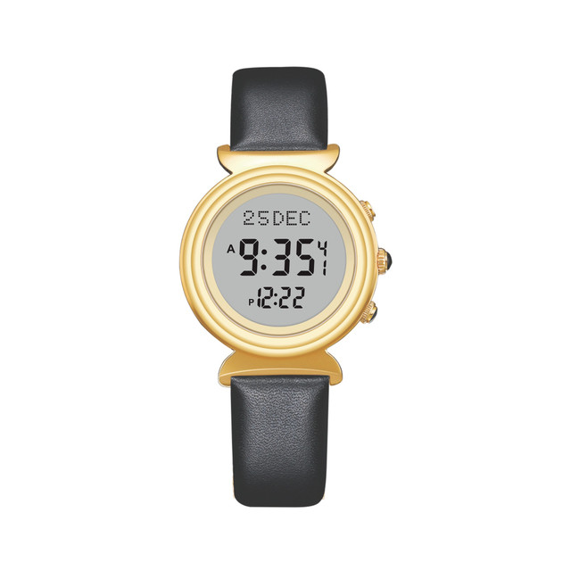 Arabic Dial Watch Alfajr Muslim Islamic Prayer Digital Waterproof Automatic Qibla Makkah Watch WF-14 Lovers Fashion Watch