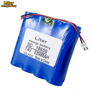 Paquete de Baterías de Litio 18650 de 7.4V 2S2P 5.2ah, Luz <span class=keywords><strong>LED</strong></span> de Pesca, Altavoz, Baterías de Emergencia de 8.4V para Bricolaje <span class=keywords><strong>con</strong></span> PCB - Product Image 1