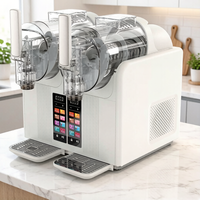 IJsmachine voor aanrechtblad, 2-tank elektrische soft serve-apparatuur met eenvoudige bediening, ijsdispenser