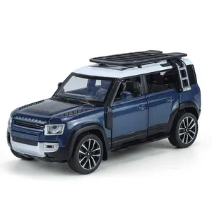 Modelo de Coche de Aleación Land Rover Defender 110 a Escala 1/32, Coche de Juguete Fundido a Presión, Simulación de Vehículo Todoterreno, Modelo con Sonido y Luz, Regalo para Niños - Product Image 1