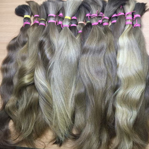 Extensión de mechones de pelo trenzado humano rizado birmano virgen ruso eslavo rubio miel europeo sin procesar para pelucas Judías - Product Image 5