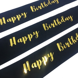 <span class=keywords><strong>Ruban</strong></span> de satin E-Magic <span class=keywords><strong>personnalisé</strong></span>, couleur unie, joyeux <span class=keywords><strong>anniversaire</strong></span>, estampage à chaud, ceinture imprimée en aluminium pour emballage cadeau, sangle d'artisanat - Product Image 3
