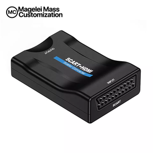 Promozione CE Premium Full HD 1080P 60Hz nero <span class=keywords><strong>Scart</strong></span> a <span class=keywords><strong>HDMI</strong></span> Scaler Video Converter per DVD Set Top Box - Product Image 1