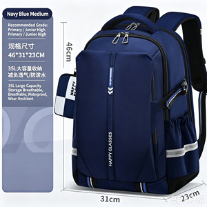 Multi‑color <b>Large</b> Capacity Waterproof Student Laptop <b>Backpack</b> for Primary & Junior High OEM ODM Custom Logo - Product Image 3