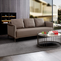 Ensemble de canapés Chesterfield modernes pour cadres, structure en bois massif avec revêtement en cuir PU, pour hall d'hôtel, bureau à domicile, salon