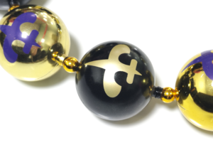 ماردي غرا قلائد من الخرز والخرزات ماردي غرا الأسود والذهبي مخصص مطبوعة ماردي غرا الخرز - Product Image 5