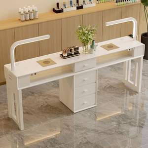 Nouvel ensemble table et chaise de manucure 2026, table de manucure professionnelle avec aspiration, idéale pour salon de manucure pour deux ou quatre personnes - Product Image 4