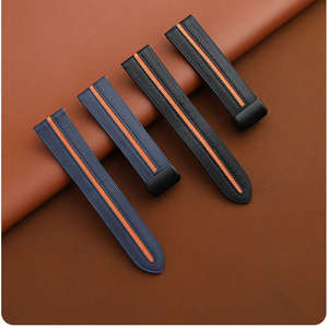 Bracelet de montre en cuir de luxe avec boucle pliante pour Samsung Galaxy Watch 4 5 <span class=keywords><strong>Pro</strong></span> <span class=keywords><strong>Classic</strong></span> 20 mm, bracelet en tissu pour Huawei <span class=keywords><strong>GT2</strong></span> 3 - Product Image 5