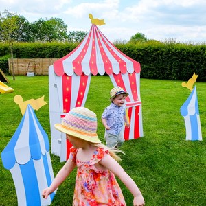 Tái Sử Dụng Xiếc Lều Đứng Lớn 7Inch Xiếc Theo Chủ Đề Đi Hướng Khung Trẻ Em Của Bên Trung Tâm Hiển Thị Gấp Các Tông - Product Image 2