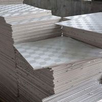 Plafond décoratif carré en PVC et plâtre, épais, insonorisant, imperméable, design artistique moderne pour intérieurs d'hôtels