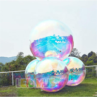 Violet grandes boules brillantes ballons miroir réfléchissants boules de miroir métalliques gonflables sphère pour la décoration de Festival de fête de mariage