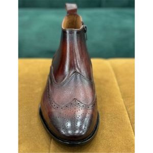 Chaussures montantes pour hommes en cuir véritable, faites à la main, légères, respirantes et confortables, pour l'extérieur, collection automne 2026 - Product Image 2