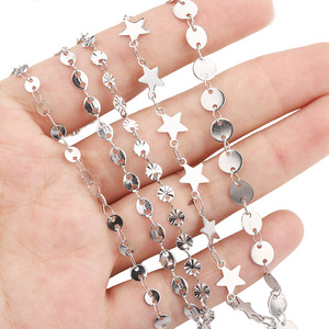 Colliers tendance en chaîne, étoile dorée, cœur, forme géométrique, chaîne unisexe, bijoux cadeau - Product Image 3