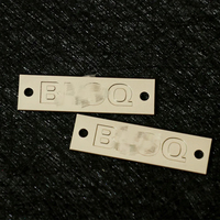Prix d'usine Etiquette en alliage de zinc Etiquette de chaussures en métal Logo de marque personnalisé Etiquette de chapeau en métal à coudre