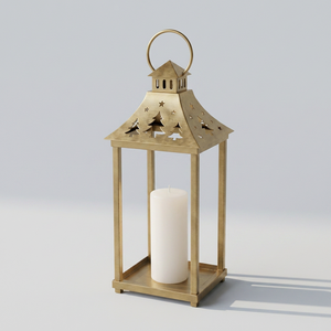 Latest Hot Selling Modern Stainless Steel & Glass Handmade Durable <b>Candle</b> <b>Lantern</b> for Christmas Home Decoration - Product Image 3