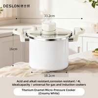 Fournisseur professionnel de casseroles à micro-pression en émail de fer durables, personnalisées, en métal, avec emballage cadeau 4L