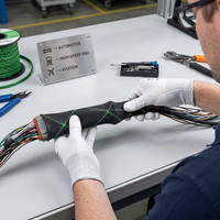 Gaine de câblage extensible tressée en PET ignifuge UL94 V0 pour la protection des faisceaux de câbles automobiles, aériens et ferroviaires