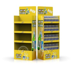 Quảng Cáo Uống bia chai rượu vang nước sản phẩm <span class=keywords><strong>Pop</strong></span> giấy hiển thị sàn đứng sóng hiển thị các tông kệ cho các cửa hàng PVC - Product Image 6