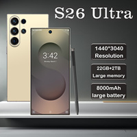Versione Globale S26Ultra Dual SIM Android 15 Smartphone 4G/5G Deca Core Schermo 7.3" Batteria 7000-7999mAh