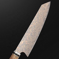 Couteau de chef japonais VG10 de haute qualité, 8 pouces, nouvelle conception, 33 couches d'acier cuivre et damas, avec manche en résine