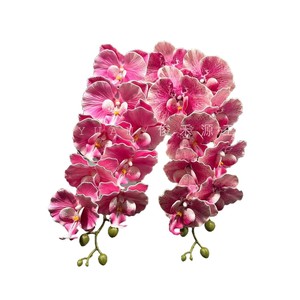 Arrangement floral artificiel Junheyuan Silk Phalaenopsis Orchid à 9 têtes pour mariage et décoration intérieure - Product Image 5
