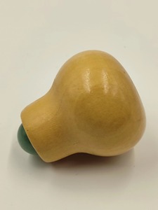 Xc Rose Quartz Ball Massage Roller Met Houten Handvat En Muzikale Functie Kalebas Vorm Voor Gezicht - Product Image 3