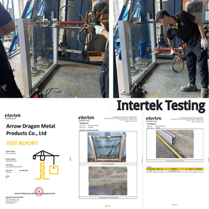 Một cửa nhôm U kênh + Kính cường lực lan can ngoài trời bên ngoài ban công an toàn lan can & tay vịn lan can Bộ dụng cụ - Product Image 6