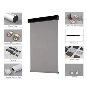 SAMADHI mode motorisé sans fil Pvc parasol occultant stores à rouleau intérieur bureau sans fil taille personnalisée stores à rouleau - Product Image 3