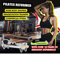Reformer de Pilates Plegable con Base de Aluminio, Máquina de Pilates para Clínicas de Fisioterapia