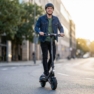 Patinete Eléctrico HEZZO F2, Batería de Litio de 48V 1000W, Largo Alcance de 40-60km, Doble Suspensión, Impermeable, Plegable, Alta Velocidad 31-40km/h - Product Image 4