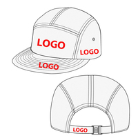OEM Own Brand Logo Poliéster Sin estructurar 5 Paneles Goma Pvc Parche Logo Sport Cap Ligero Secado rápido Running Camp Cap