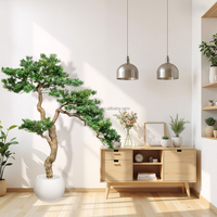 Grand arbre artificiel en pin vert de 190 cm, réaliste, de haute qualité, faux podocarpus macrophyllus, pour la décoration de la maison, du jardin, de l'hôtel, de la maison