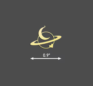 316 <span class=keywords><strong>L</strong></span> in acciaio inox luna e saturno collana ciondolo amore cosmico ciondolo collana pianeta gioielli per astrologia e amanti dello spazio - Product Image 4