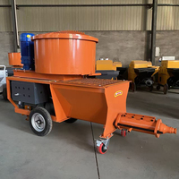 Machine à projeter le mortier auto-mélangeante 220V 380V avec mélangeur intégré pour la pulvérisation de ciment et de plâtre pour la construction murale