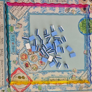 Mahjong américain bleu en acrylique gravé, ensemble de 160 tuiles, portable, moderne et luxueux, pour jeu de cartes - Product Image 6